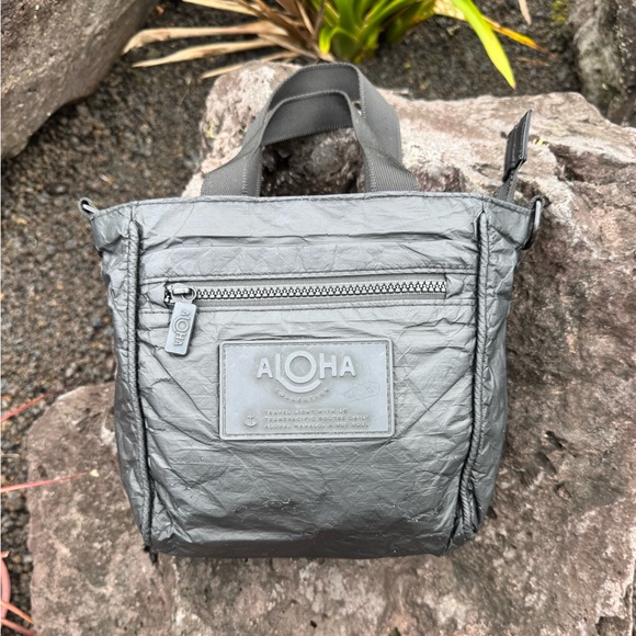 ALOHA Collection Handbags - ALOHA Collection Gray Mini Tote / Crossbody Splash-Proof Travel Bag